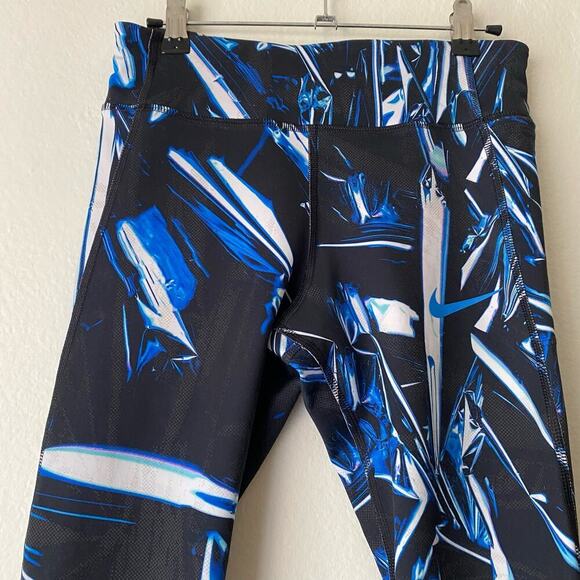Nike Dri fit sz S blue‎ abstract yoga athletic leggings - Picture 2 of 10